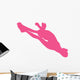 Cheer Silhouette Hot Pink Wall Decal
