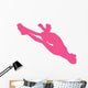 Cheer Silhouette Hot Pink Wall Decal