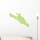 Cheer Silhouette Style Lime Wall Decal
