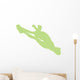 Cheer Silhouette Style Lime Wall Decal
