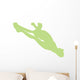 Cheer Silhouette Style Lime Wall Decal