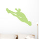 Cheer Silhouette Style Lime Wall Decal