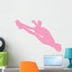 Cheer Silhouette Style Pink Wall Decal