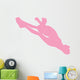 Cheer Silhouette Style Pink Wall Decal