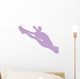 Cheer Silhouette Style Lavender Wall Decal