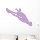 Cheer Silhouette Style Lavender Wall Decal