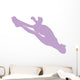 Cheer Silhouette Style Lavender Wall Decal