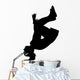 Cheer Silhouette Black Wall Decal