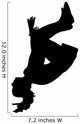 Cheer Silhouette Black Wall Decal