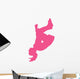 Cheer Silhouette Hot Pink Wall Decal