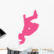 Cheer Silhouette Hot Pink Wall Decal