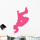 Cheer Silhouette Hot Pink Wall Decal