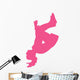 Cheer Silhouette Hot Pink Wall Decal
