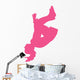 Cheer Silhouette Hot Pink Wall Decal
