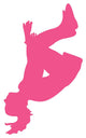 Cheer Silhouette Hot Pink Wall Decal