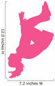 Cheer Silhouette Hot Pink Wall Decal