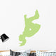 Cheer Silhouette Lime Green Wall Decal
