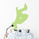 Cheer Silhouette Lime Green Wall Decal