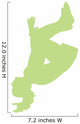 Cheer Silhouette Lime Green Wall Decal