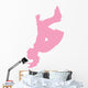 Pink Flipping Cheer Wall Decal