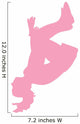 Pink Flipping Cheer Wall Decal