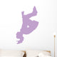 Purple Flipping Cheer Wall Decal