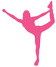 Cheer Silhouette Hot Pink Wall Decal