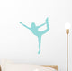Cheer Silhouette Light Blue Wall Decal