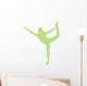 Cheer Silhouette Lime Green Wall Decal
