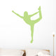 Cheer Silhouette Lime Green Wall Decal