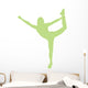 Cheer Silhouette Lime Green Wall Decal