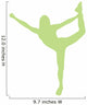 Cheer Silhouette Lime Green Wall Decal
