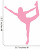 Cheer Silhouette Pink Wall Decal