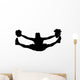 Cheer Silhouette Black Wall Decal