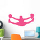 Cheer Silhouette Hot Pink Wall Decal