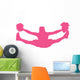 Cheer Silhouette Hot Pink Wall Decal