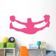Cheer Silhouette Hot Pink Wall Decal