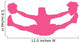 Cheer Silhouette Hot Pink Wall Decal