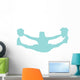 Blue Jumping Splits Cheer Wall Decal