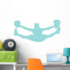 Blue Jumping Splits Cheer Wall Decal