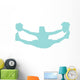 Blue Jumping Splits Cheer Wall Decal