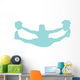 Blue Jumping Splits Cheer Wall Decal