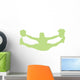 Green Jumping Splits Cheer Wall Decal