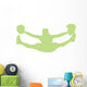 Green Jumping Splits Cheer Wall Decal