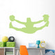 Green Jumping Splits Cheer Wall Decal