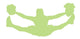 Green Jumping Splits Cheer Wall Decal