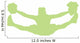 Green Jumping Splits Cheer Wall Decal