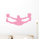 Pink Jumping Splits Cheer Wall Decal