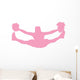 Pink Jumping Splits Cheer Wall Decal