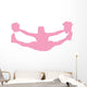 Pink Jumping Splits Cheer Wall Decal